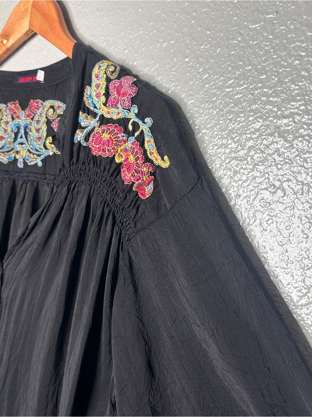 Johnny Was floral embroidered tunic with pockets large L - Picture 2 of 7